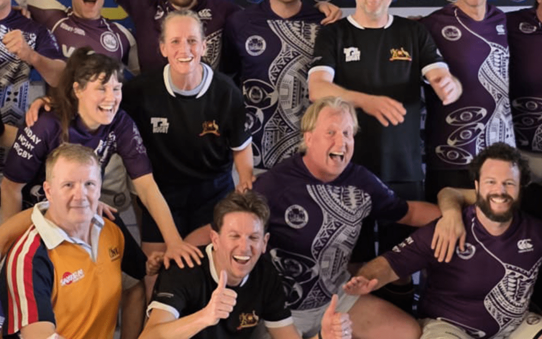 Wageningen T1 touch rugby players perform demo at NRCA